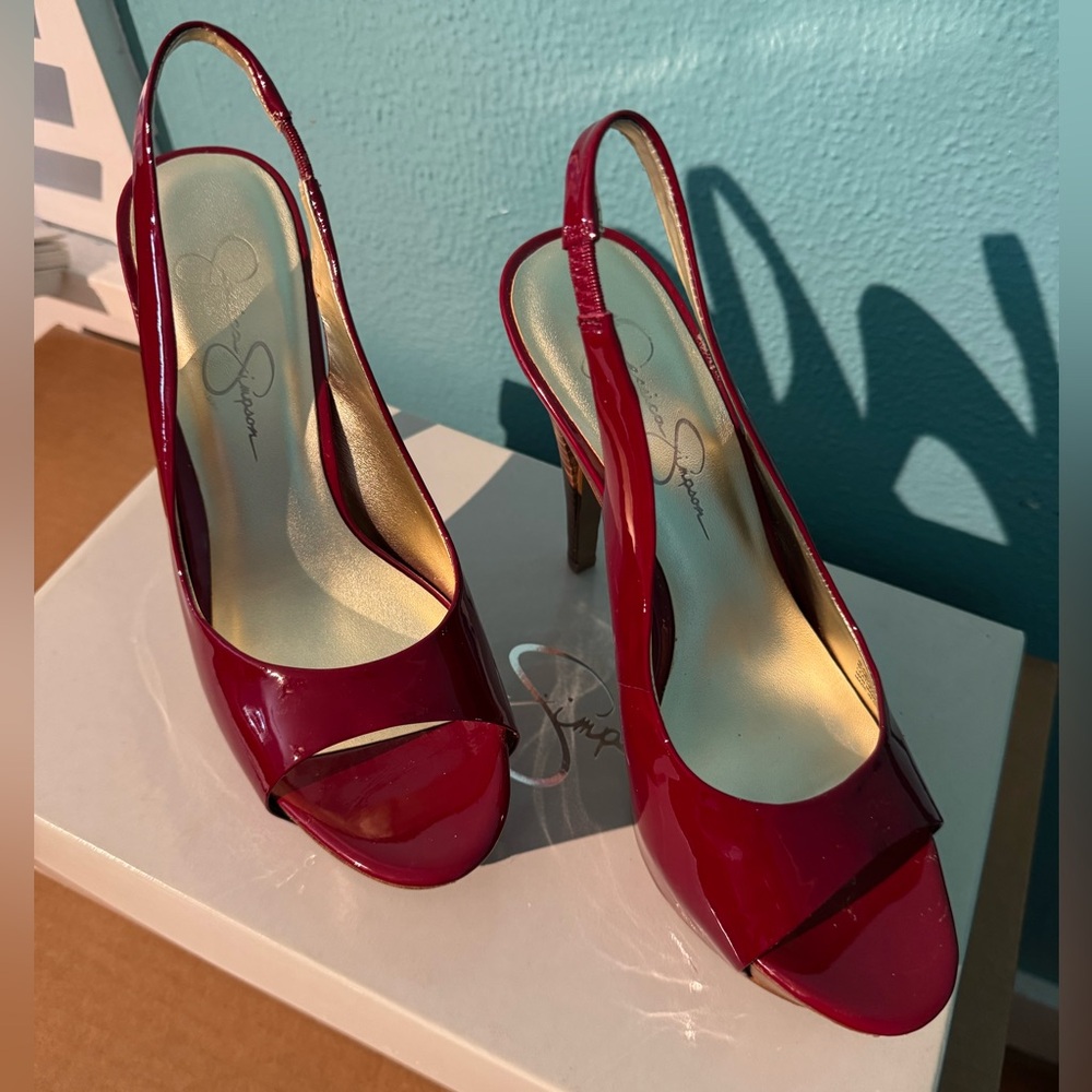 Jessica Simpson - Red Slingback Heels